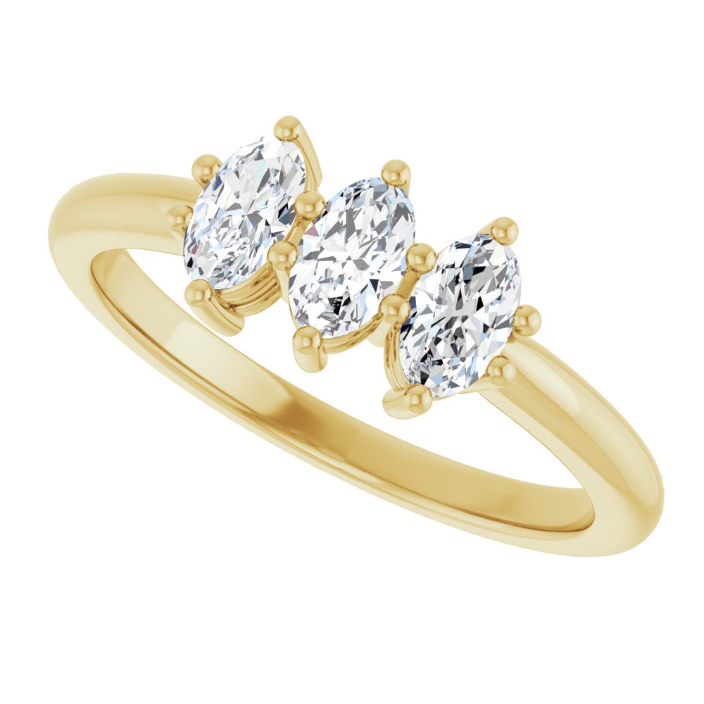 14K Yellow 3/4 CTW Lab-Grown Diamond Anniversary Band