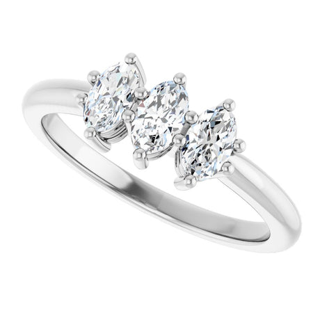 14K White 3/4 CTW Lab-Grown Diamond Anniversary Band