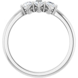14K White 3/4 CTW Lab-Grown Diamond Anniversary Band