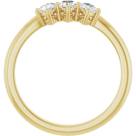 14K Yellow 3/4 CTW Lab-Grown Diamond Anniversary Band