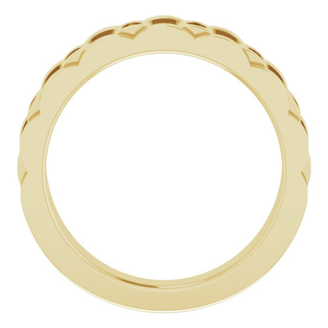 14K Yellow 1/4 CTW Natural Diamond Chain Link Ring