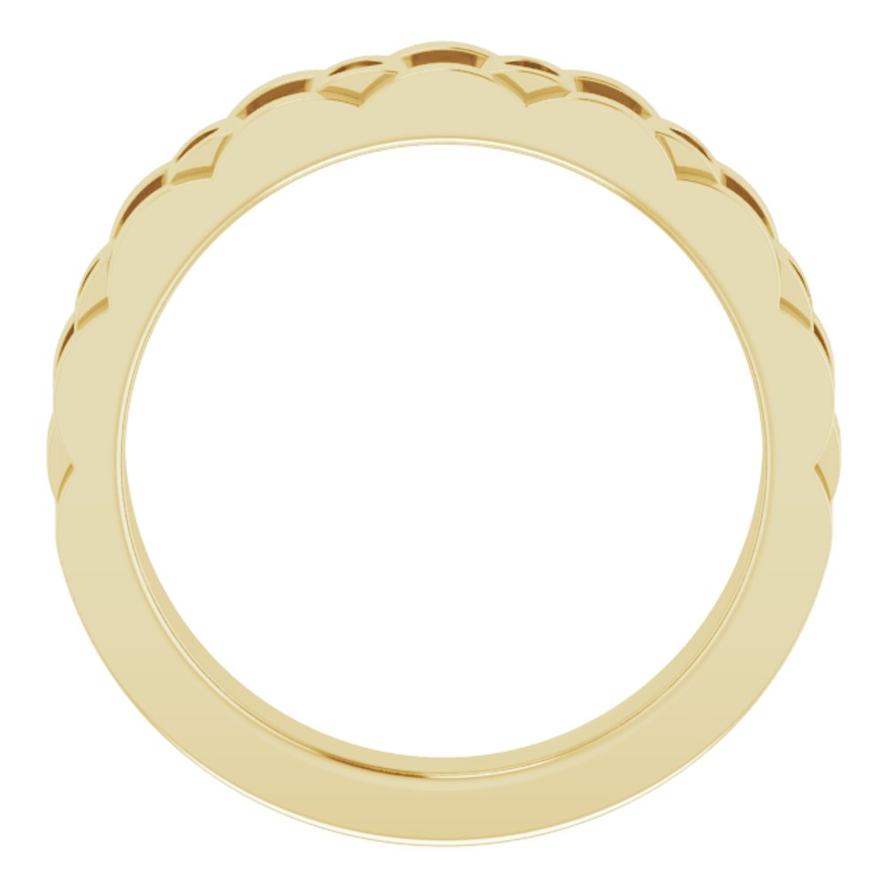 14K Yellow 1/4 CTW Natural Diamond Chain Link Ring