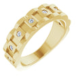 14K Yellow 1/4 CTW Natural Diamond Chain Link Ring