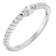 14K White Gold 1/4 CTW Natural Diamond Stackable Ring
