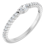 14K White Gold 1/4 CTW Natural Diamond Stackable Ring