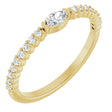 14K Yellow Gold 1/4 CTW Natural Diamond Stackable Ring