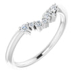 14K White  1/8 CTW Natural Diamond Matching Band