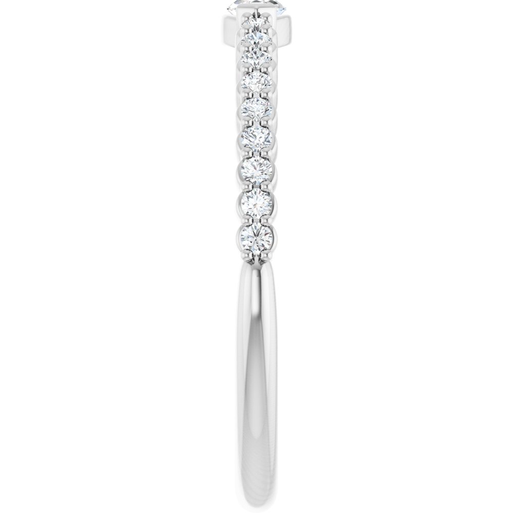 14K White Gold 1/4 CTW Natural Diamond Stackable Ring