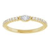 14K Yellow Gold 1/4 CTW Natural Diamond Stackable Ring