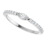 14K White Gold 1/4 CTW Natural Diamond Stackable Ring