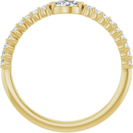 14K Yellow Gold 1/4 CTW Natural Diamond Stackable Ring