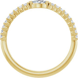 14K Yellow Gold 1/4 CTW Natural Diamond Stackable Ring