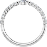 14K White Gold 1/4 CTW Natural Diamond Stackable Ring