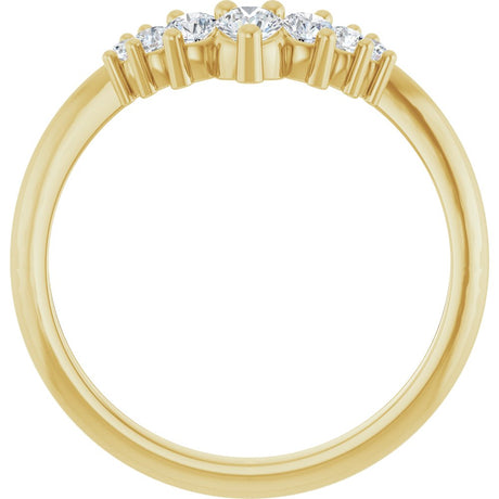 14K Yellow Gold 1/3 CTW Natural Diamond Contour Band