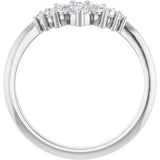 14K White 1/3 CTW Lab-Grown Diamond Contour Band