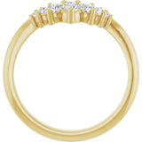 14K Yellow Gold 1/3 CTW Lab-Grown Diamond Contour Band