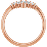 14K Rose 1/3 CTW Natural Diamond Contour Band