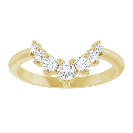 14K Yellow Gold 1/3 CTW Lab-Grown Diamond Contour Band