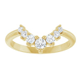14K Yellow Gold 1/3 CTW Natural Diamond Contour Band