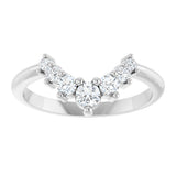 14K White Gold 1/3 CTW Lab-Grown Diamond Contour Band