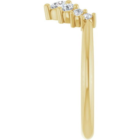 14K Yellow 1/3 CTW Lab-Grown Diamond Contour Band