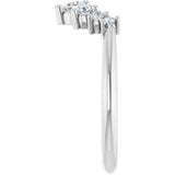 14K White Gold 1/3 CTW Lab-Grown Diamond Contour Band