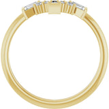 14K Yellow 1/5 CTW Lab-Grown Diamond Contour Band