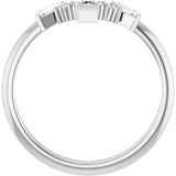 14K White 1/5 CTW Natural Diamond Contour Band