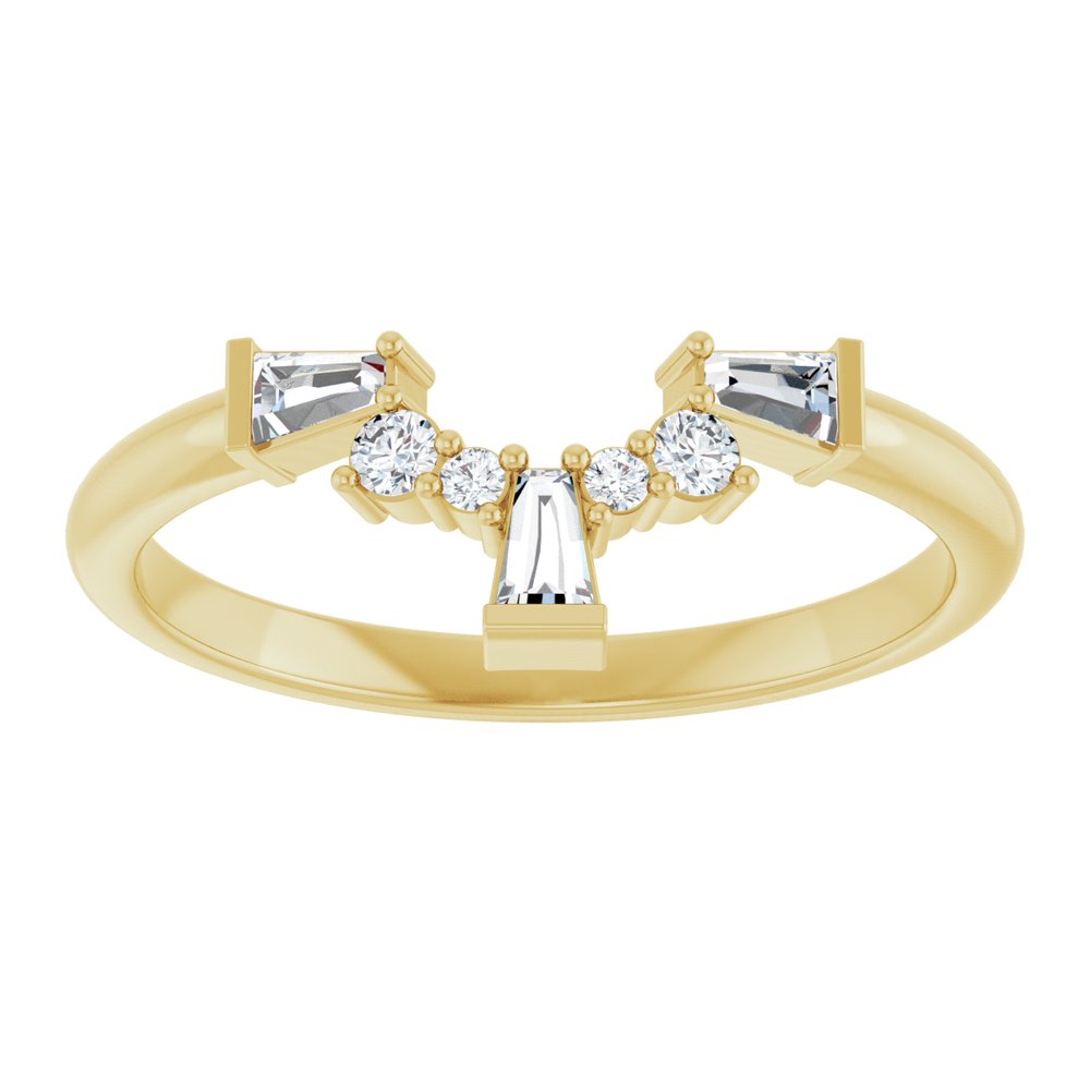 14K Yellow 1/5 CTW Lab-Grown Diamond Contour Band