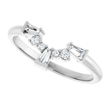 14K White 1/5 CTW Lab-Grown Diamond Contour Band