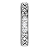 14K White .06 CTW Natural Diamond Eternity Band