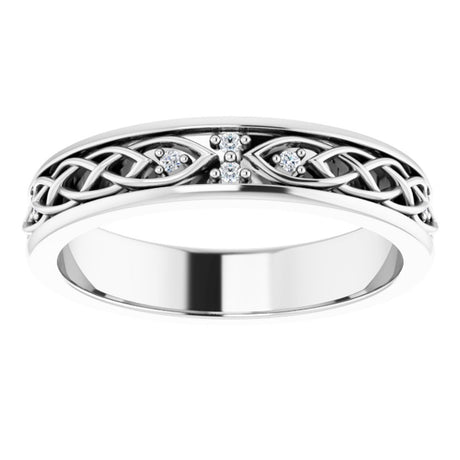 14K White Gold .06 CTW Natural Diamond Eternity Band Size 7