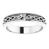 14K White Gold .06 CTW Natural Diamond Eternity Band Size 7