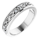 14K White .06 CTW Natural Diamond Eternity Band Size 6