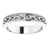 14K White .06 CTW Natural Diamond Eternity Band