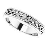 14K White .06 CTW Natural Diamond Eternity Band