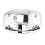 14K White 1/2 CTW Diamond Scattered Accented Band