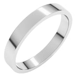 14K White Gold 3 mm Flat Band Size 4.5