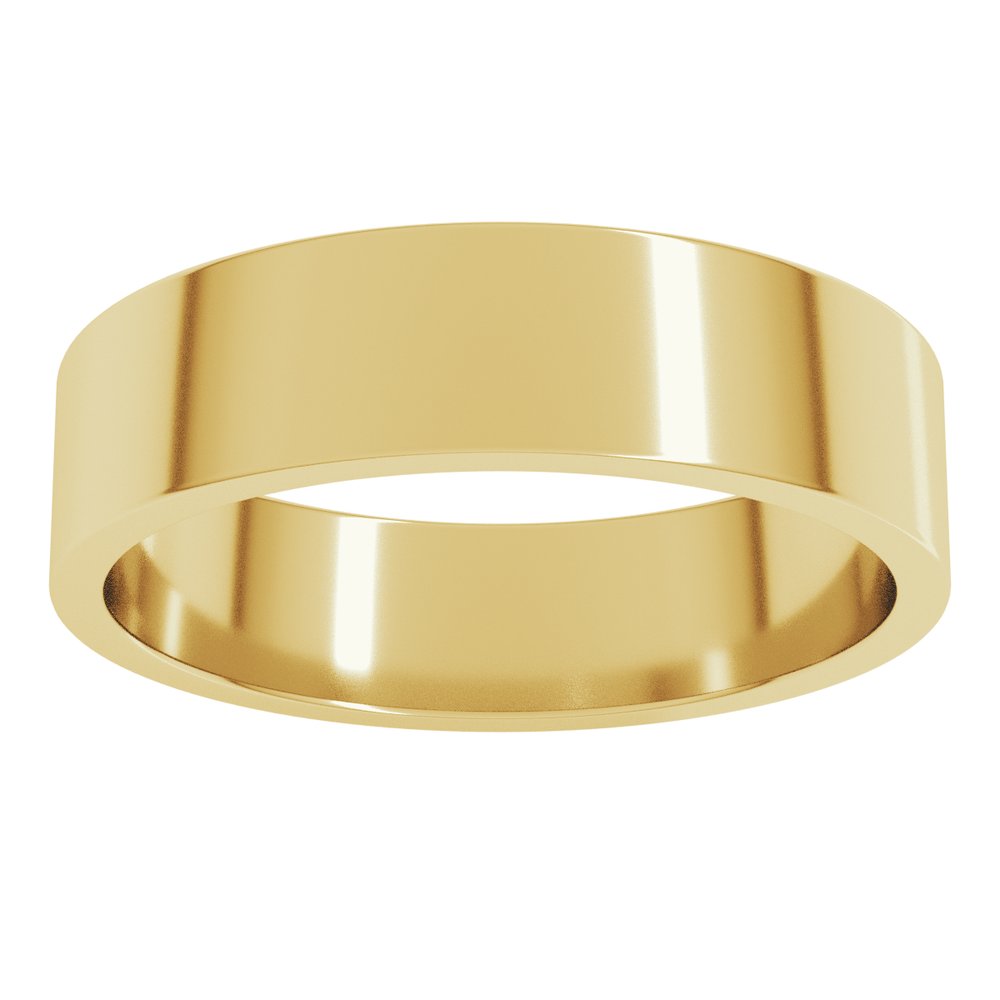 14K Yellow Gold 5 mm Flat Band Size 4
