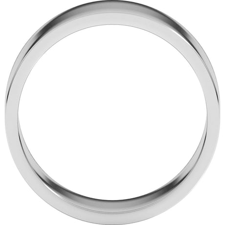 14K X1 White Gold 8 mm Flat Band Size 6.5