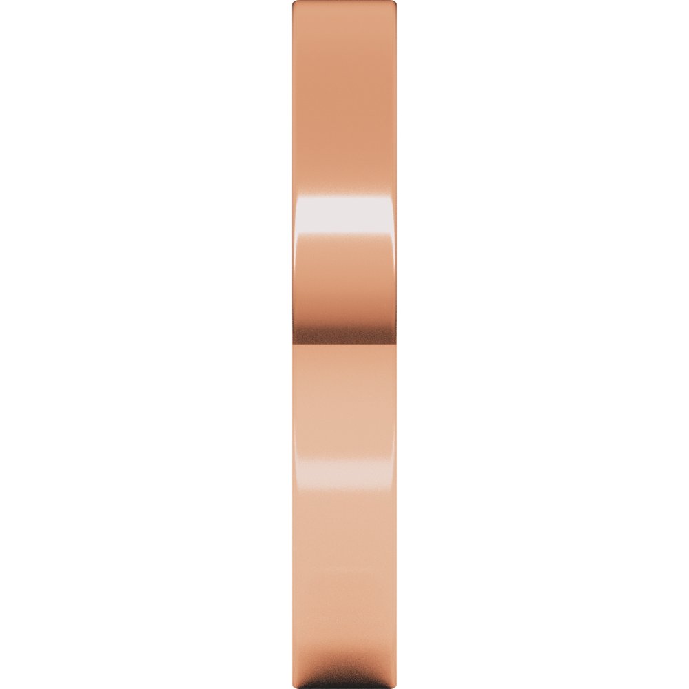 14K Rose Gold 3 mm Flat Band Size 7