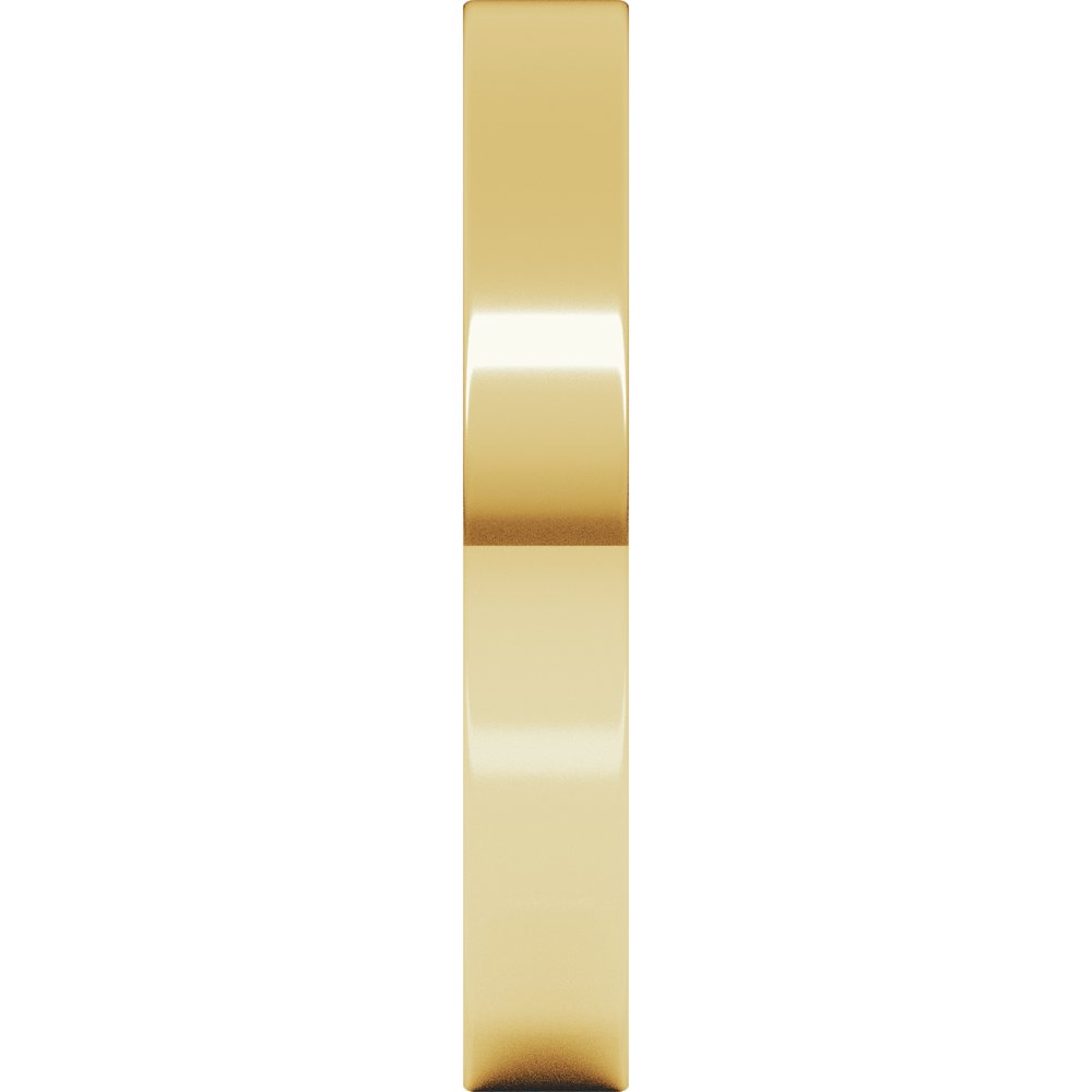 10K Yellow 3 mm Flat Band