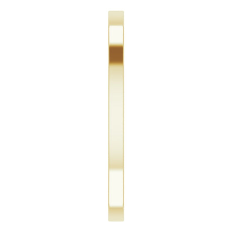 14K Yellow Gold 1.5 mm Flat Band Size 3.5