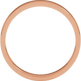 14K Rose 3 mm Flat Band