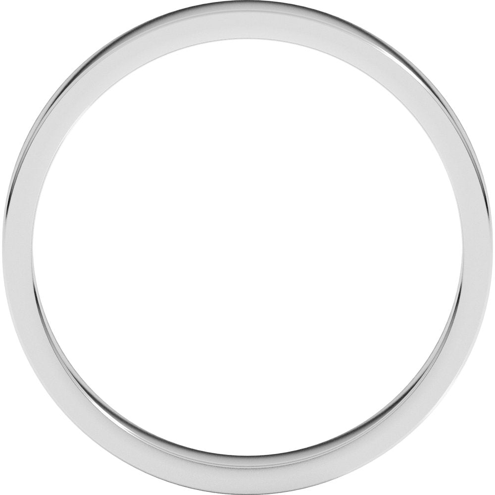 10K White Gold 3 mm Flat Band Size 6.5