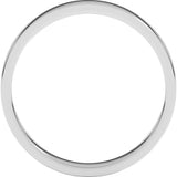 10K White Gold 3 mm Flat Band Size 6.5