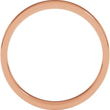10K Rose Gold 3 mm Flat Band Size 6.5