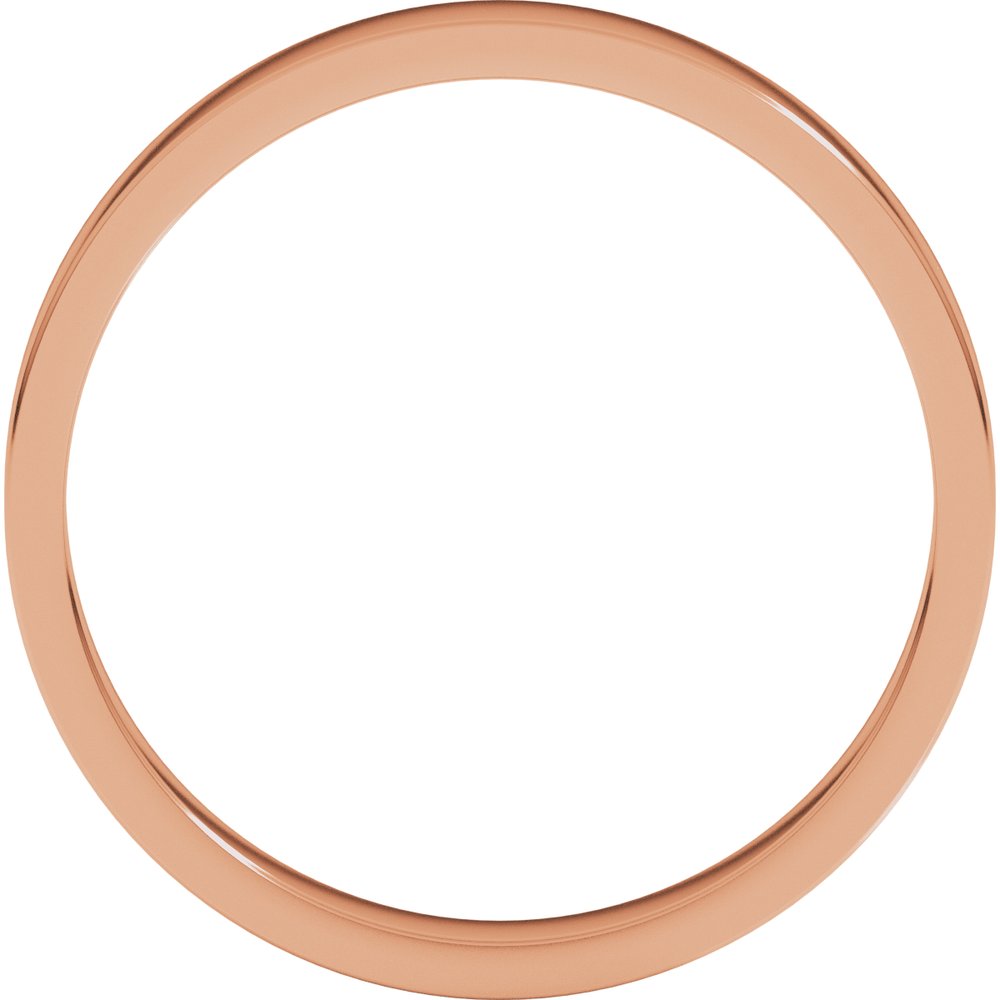 10K Rose 3 mm Flat Band