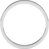 14K X1 White 3 mm Flat Band Size 10