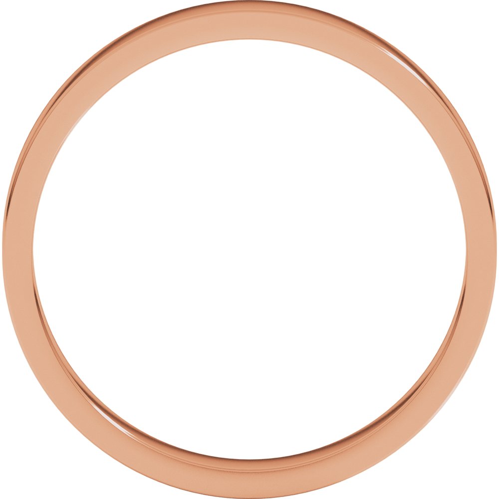 14K Rose Gold 3 mm Flat Band Size 7